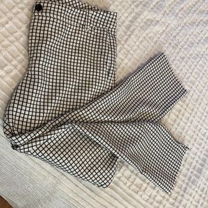 CAbi Black and White Check Trousers